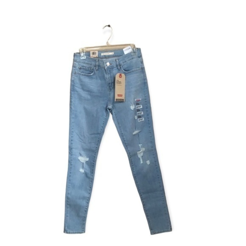 NWT levi's 710 Super Skinny Distressed Light Wash Jeans Size 6